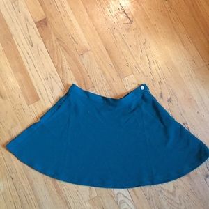 Green Forever21 skater skirt